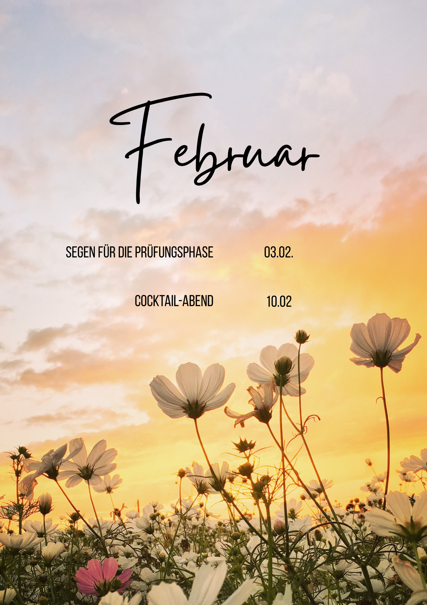 Februar Übersicht Poster