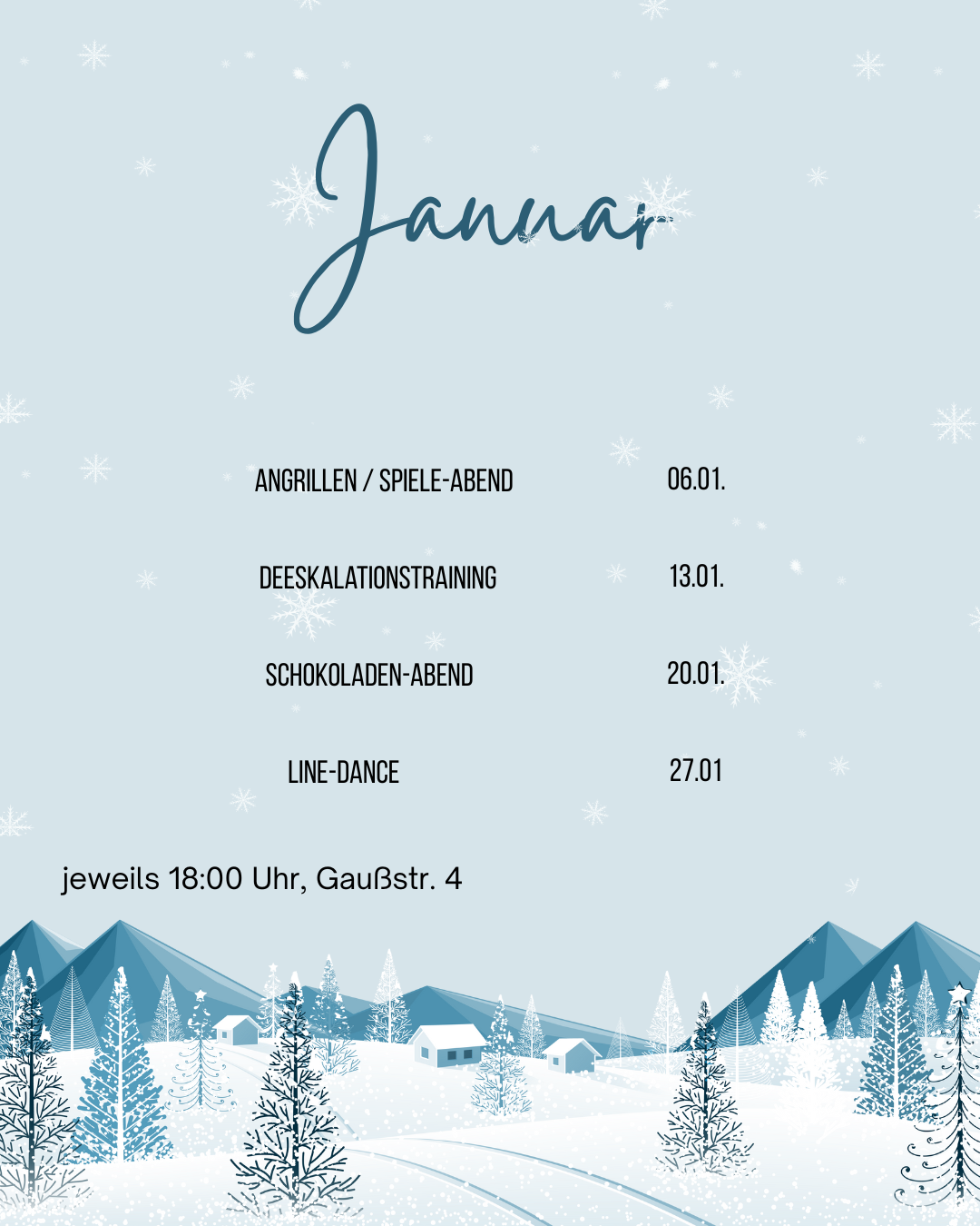 Termine Campusabend Dienstag 18:00 Uhr